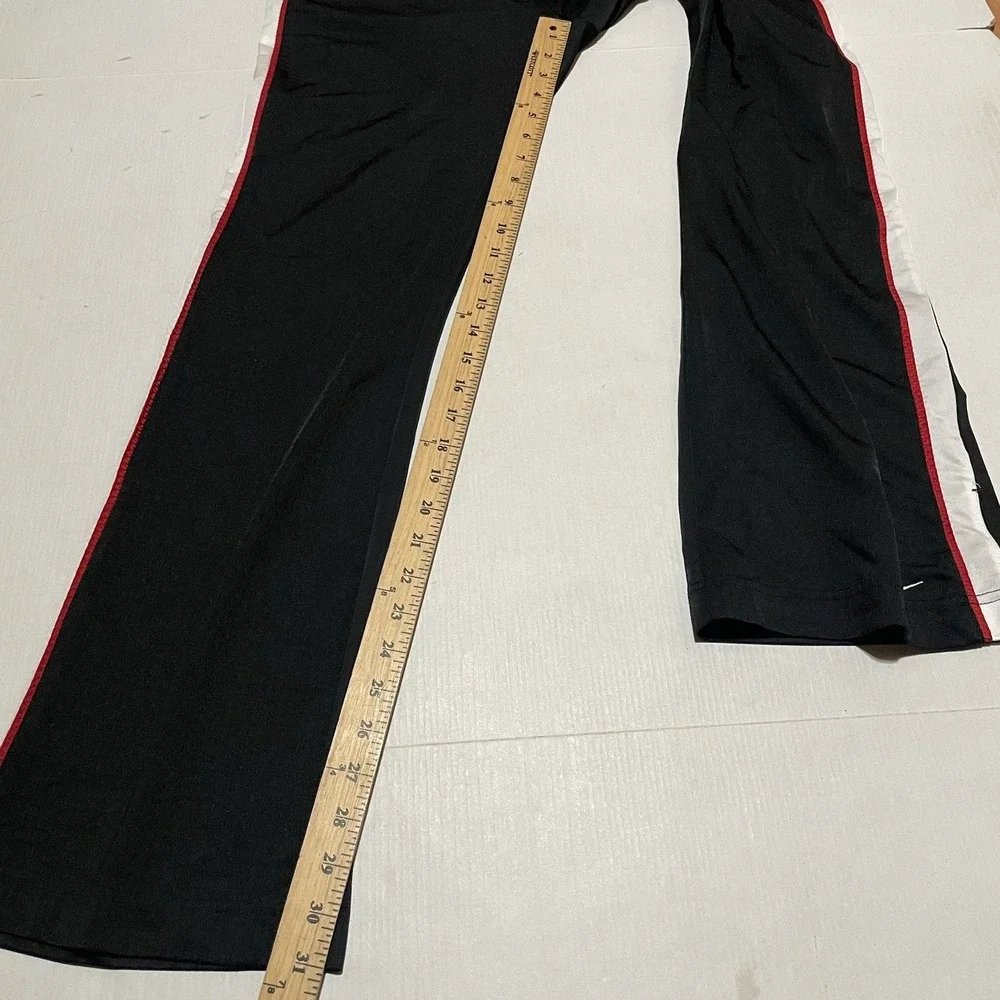 Nike Women's Black Track Pants Side Stripe Bootcut Athletic Size Medium Y2K
